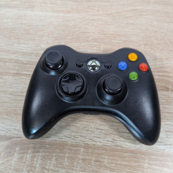 Microsoft Xbox 360 Wireless Controller - Black - Tested Working - Picture 1 of 6